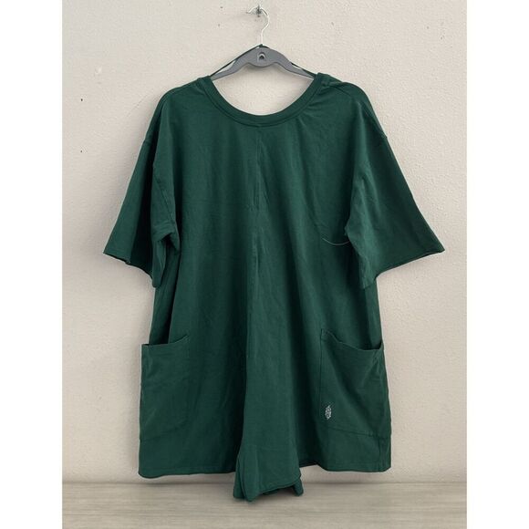 Free People Movement OB1960599 Women's Sz Large Beach Green Hot Shot Tee Romper - Picture 2 of 11